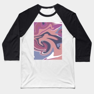 Purple fluid abstract pattern Baseball T-Shirt